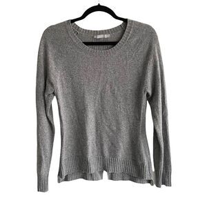 InCashmere Crew Neck Long Sleeve Cashmere Sweater Grey M